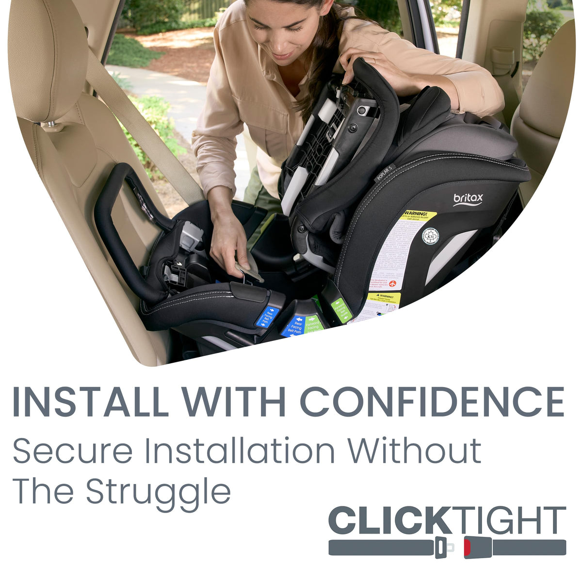 Britax Poplar S Convertible Car Seat, Slim 17” Design — Stone Onyx 🍁 All In One Marketplace Canada