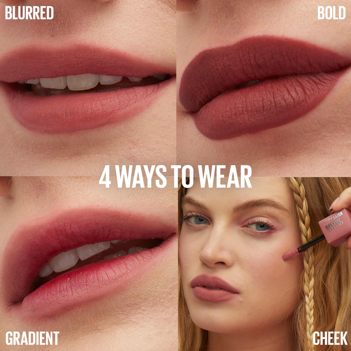 Maybelline Teddy Tint, Lip Stain, Soft Lip Tint, Light Feel, 12Hr Wear, Sheer or Blurred Finish, Skinny Dip 🍁 All In One Marketplace Canada