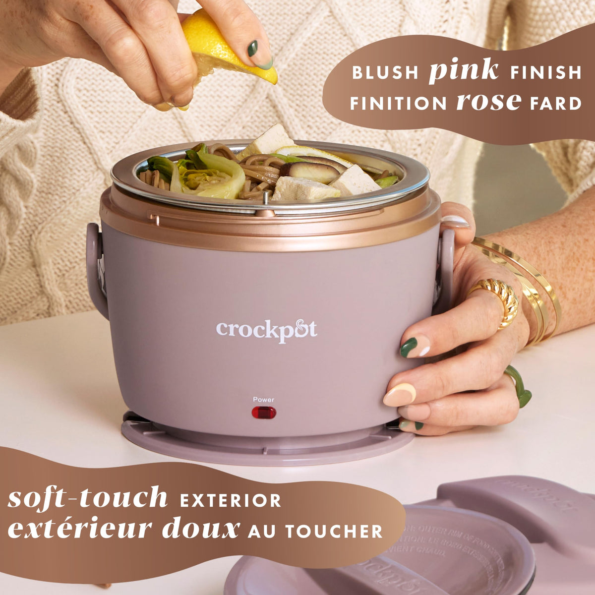 Crock-Pot Electric Lunch Box, Portable Food Warmer for On-the-Go, 20-Ounce (591 mL), Blush Pink 🍁 All In One Marketplace Canada