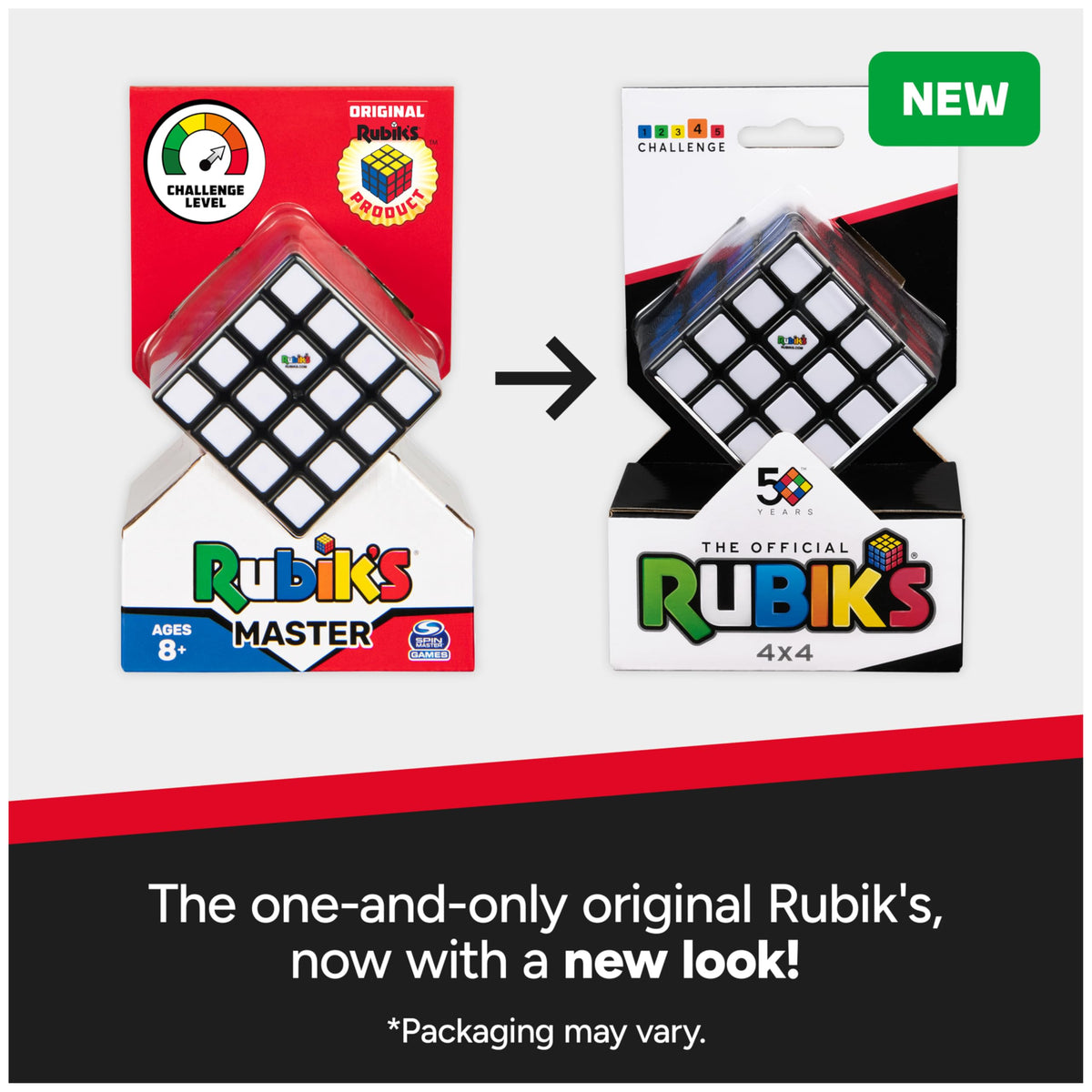 Rubik’s Cube, 4x4 Master Cube Color-Matching Puzzle, Bigger Bolder Version of the Classic, Packaging May Vary 🍁 All In One Marketplace Canada