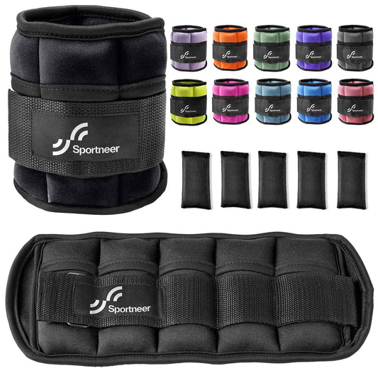 Sportneer Adjustable Ankle Weights 1 Pair 2 4 6 8 10 Lbs Leg Weight Straps for Women Men, Weighted Ankle Weights Set for Gym, Fitness, Workout, Walking, Jogging,1-5 lbs Each Ankle Weight, 1 Pair 2-10 lbs 🍁 All In One Marketplace Canada