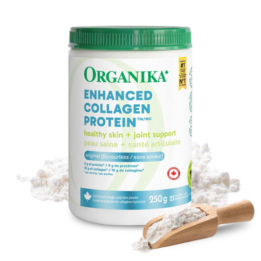 Organika Enhanced Collagen Powder (Type 1 & 3) – 10g Per Serving for Hair, Skin, Nails & Joints – Canadian-Made, Grass-Fed, Non-GMO, 250g 🍁 All In One Marketplace Canada