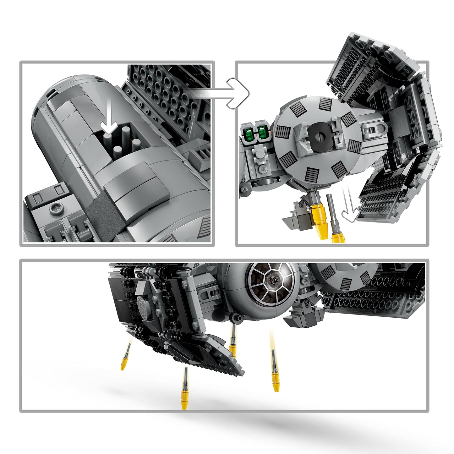 LEGO Star Wars TIE Bomber Model Building Kit, Star Wars Toy Starfighter with Gonk Droid Figure, Darth Vader Minifigure and Lightsaber, Collectible Star Wars Gift for 9 Year Olds, 75347 🍁 All In One Marketplace Canada