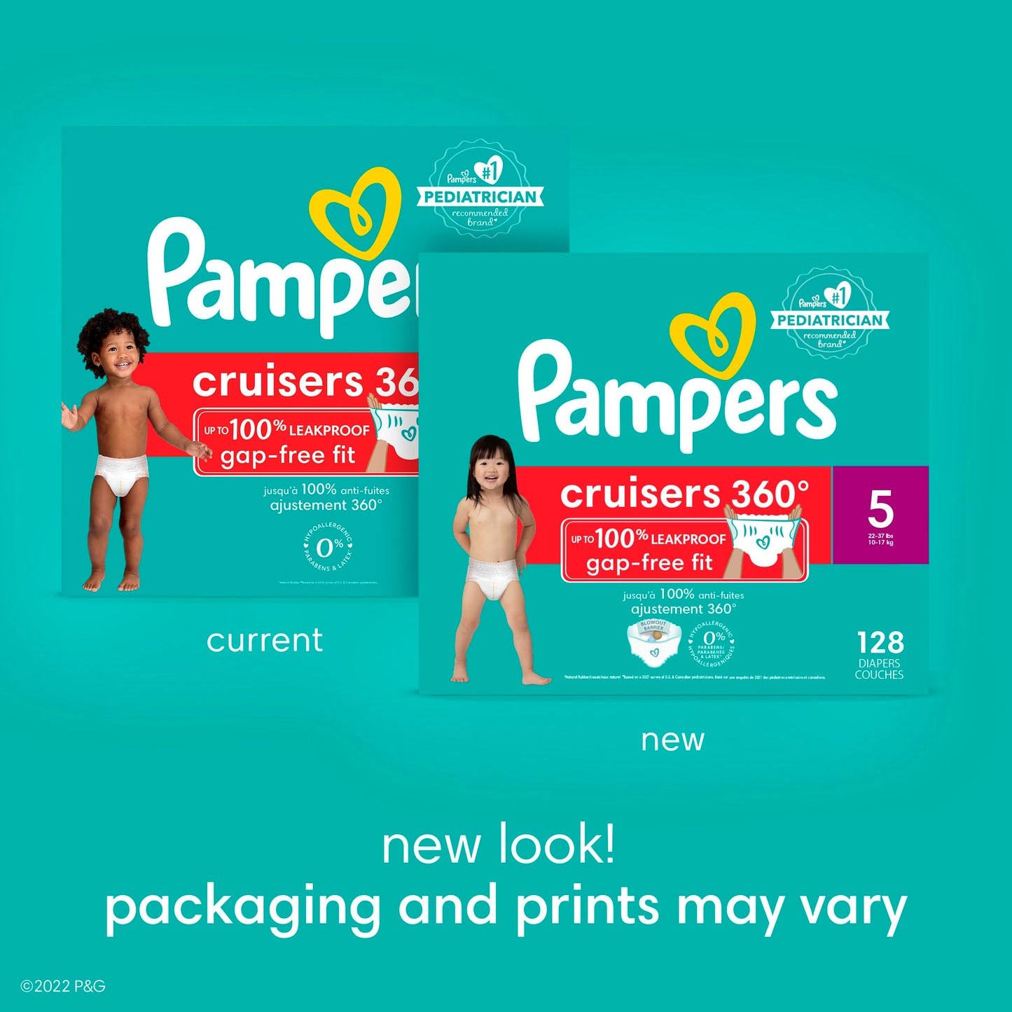 Pampers Diapers - Cruisers 360 degrees - Size 7, 66 Count, up to 100% Leakproof Fit, Designed for Active Babies, Pull On Diaper, EZ Off Tabs Designed for Easy Changes 🍁 All In One Marketplace Canada