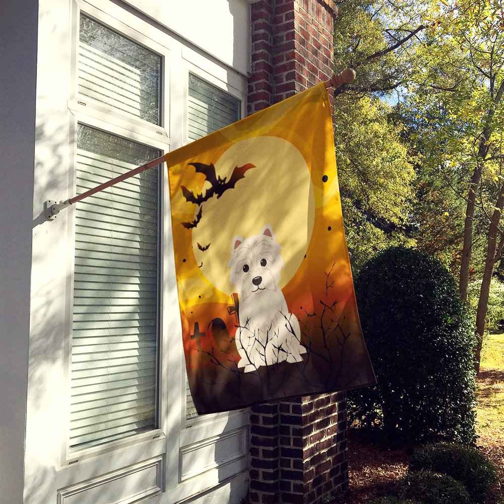 Caroline's Treasures BB4308CHF Halloween Westie Flag Canvas House Size, Large, Multicolor