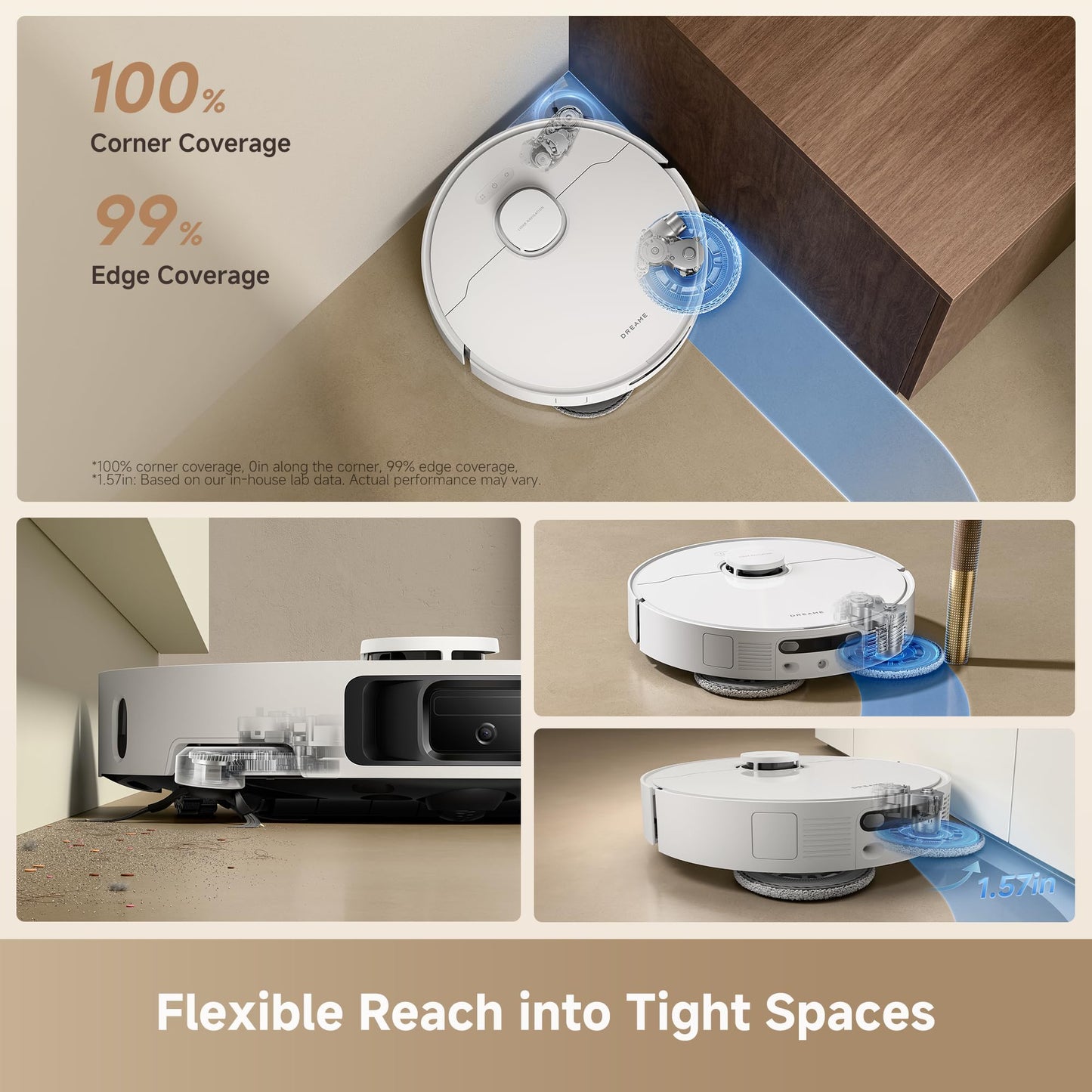 DREAME L40 Ultra Gen 2 Robot Vacuum and Mop with 25,000Pa Suction, Extendable Side Brush and Mop, All-in-One Self-Cleaning Dock, Voice & App Control, White 🍁 All In One Marketplace Canada