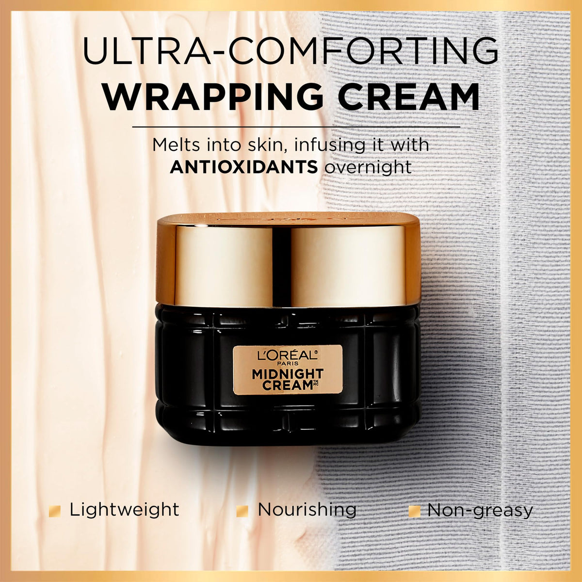 L'Oréal Paris Midnight Night Cream, Face Mositurizer with Vitamin E + Antioxidant Recovery Complex, Reduces look of Wrinkles, Firm & Comfort Skin, Age Perfect Cell Renewal, 50ml 🍁 All In One Marketplace Canada