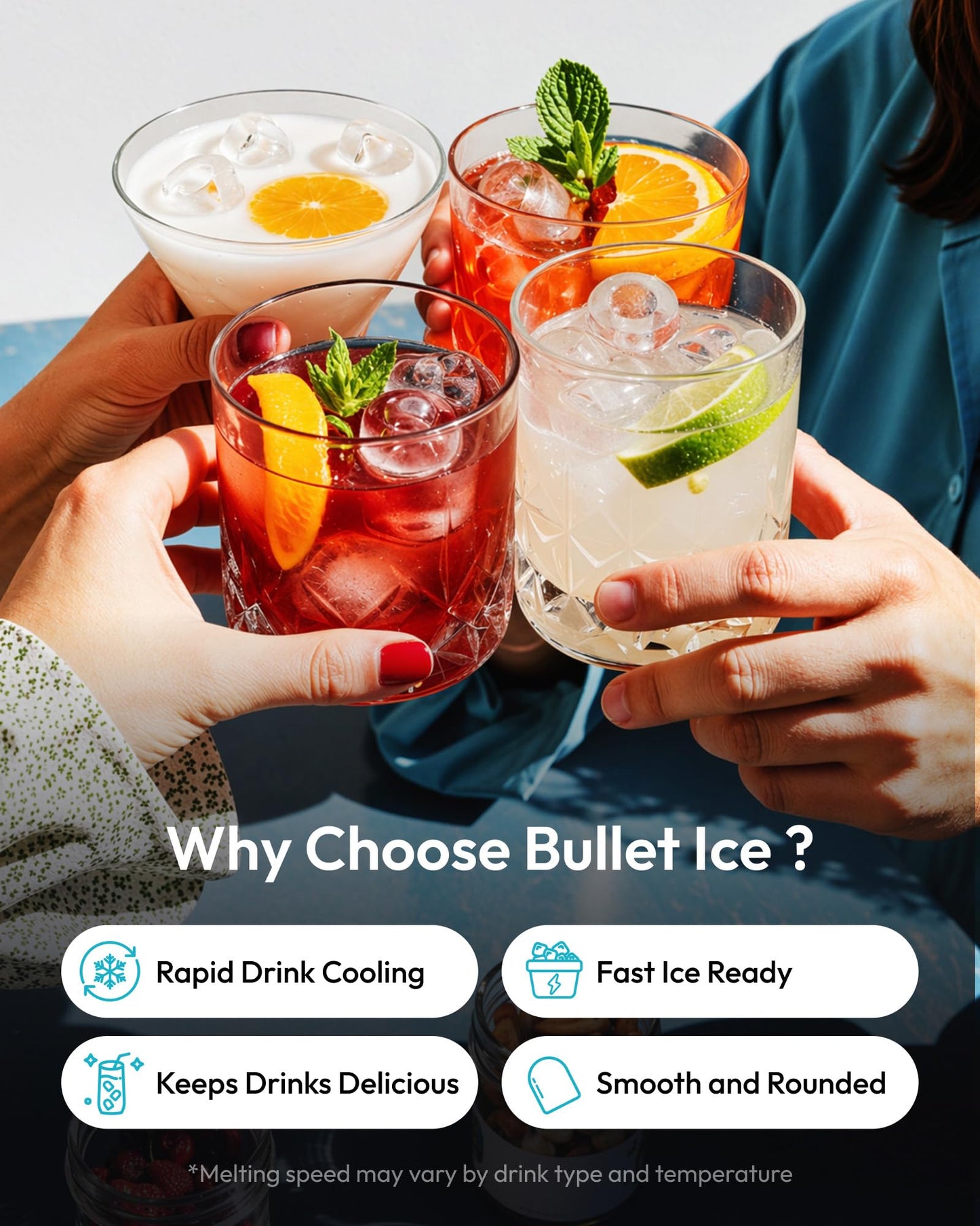 EUHOMY Ice Maker Countertop, 9 Cubes Ready in 6 Mins, 26lbs/24H, Self-Cleaning, Portable Ice Maker Machine with Carry Handle, Basket and Scoop, 2 Sizes of Bullet Ice for Home, Kitchen, Office 🍁 All In One Marketplace Canada