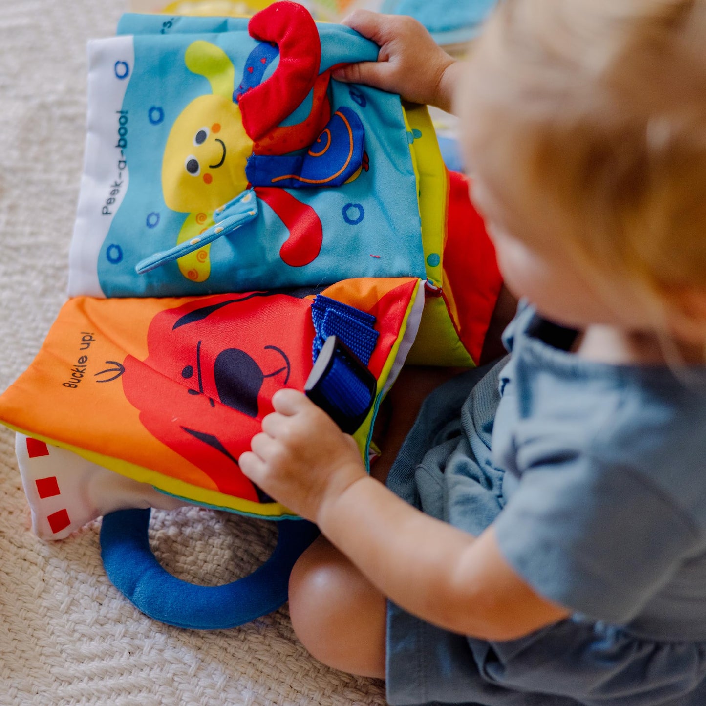 Melissa & Doug K’s Kids My First Activity Book, Soft Cloth Baby Book with Infant Toys—Puppets, Crinkles, Buttons, Buckles & Clock, Machine Washable Montessori Baby Toys for Kids 0–24 Months 🍁 All In One Marketplace Canada
