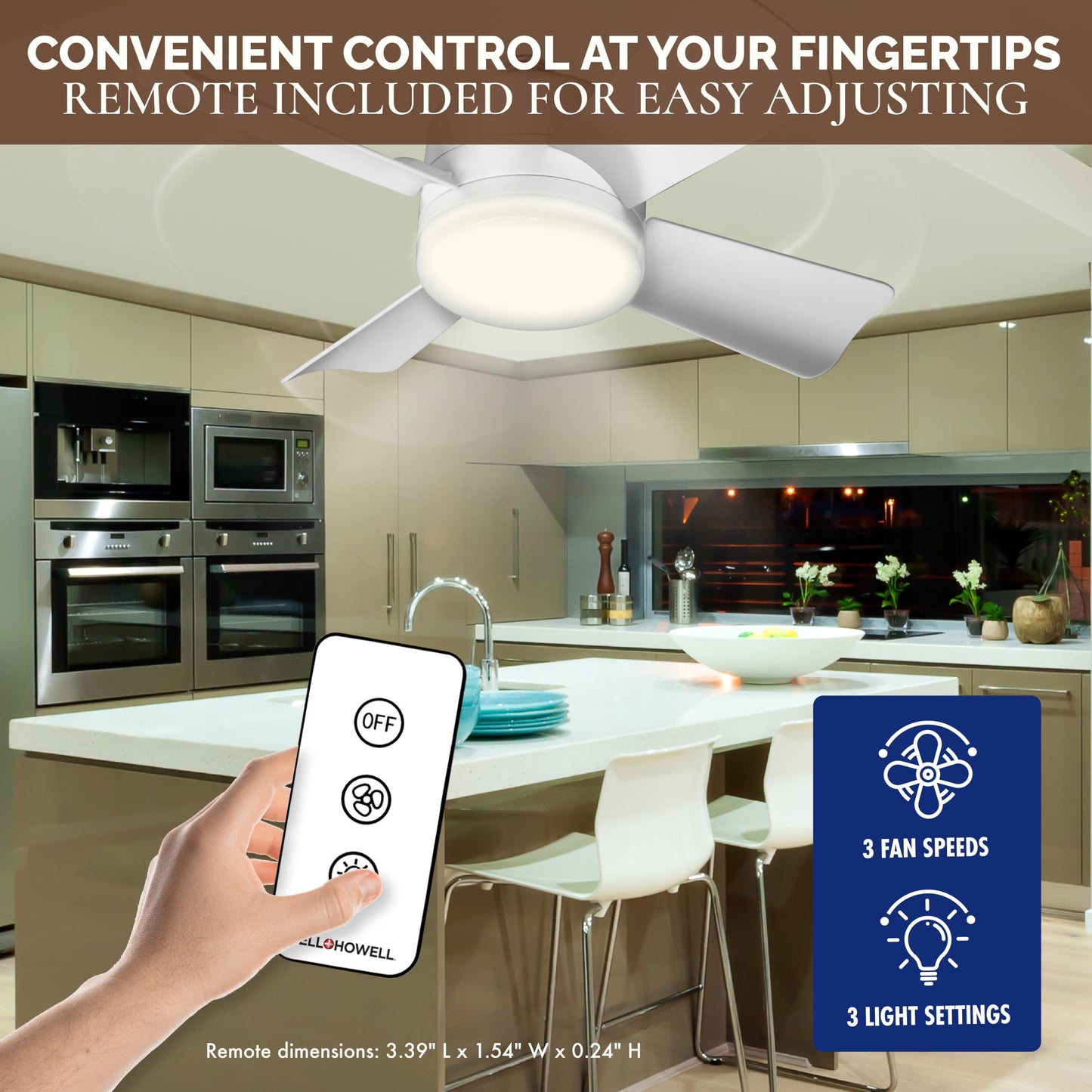 Socket Fan Light AS SEEN ON TV – Ceiling Fan with Lights and Remote, Ceiling Fan with Lights for Bedroom, Ventilateur Plafond, Screws into Light Socket, Ceiling Fans with 3 Light/Fan Modes 🍁 All In One Marketplace Canada