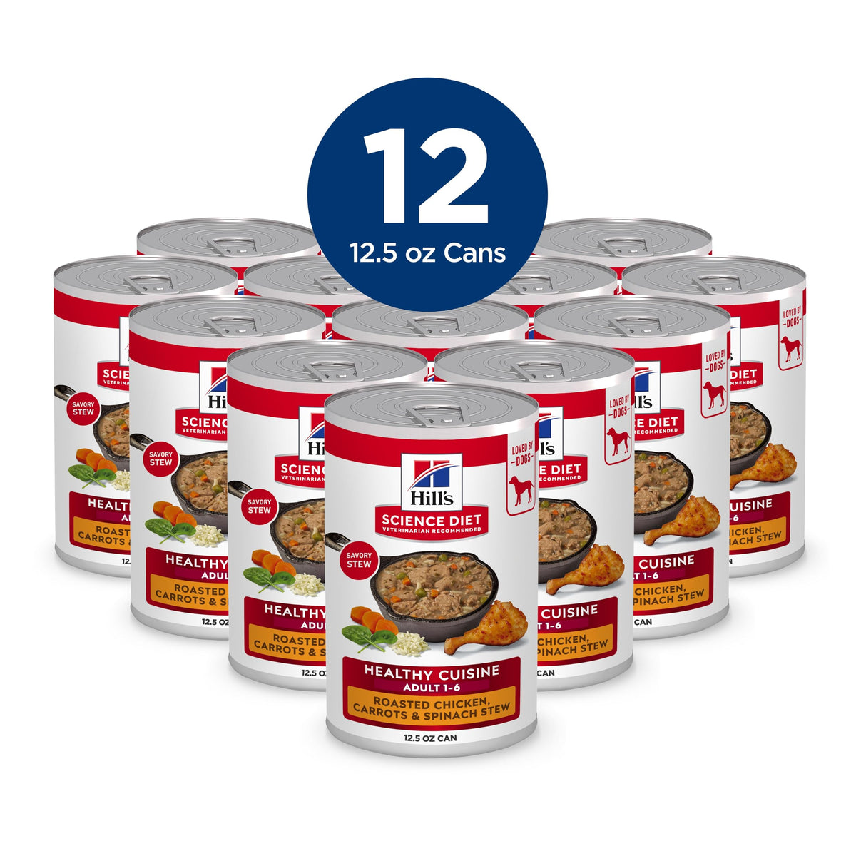 Hill's Science Diet Adult Healthy Cuisine Canned Dog Food, Roasted Chicken Carrots & Spinach 12 x 354 g Can 🍁 All In One Marketplace Canada