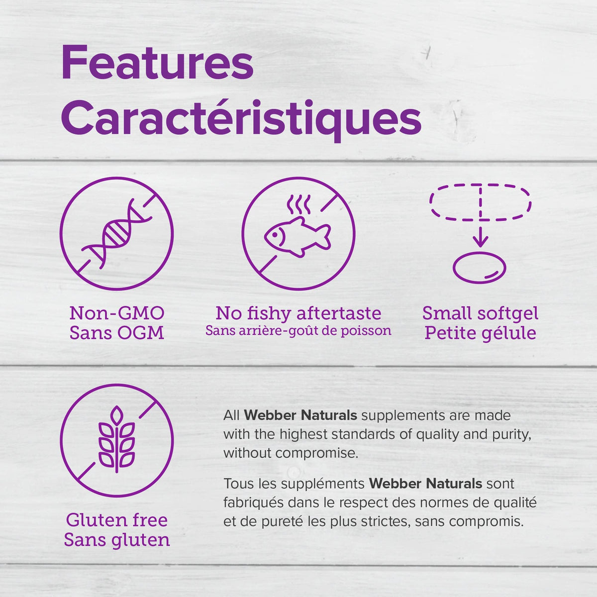 Webber Naturals Omega-3 300 mg Mini, 220 Clear Enteric No Fishy Aftertaste Mini Softgels, Supports Cardiovascular Health and Brain Function 🍁 All In One Marketplace Canada