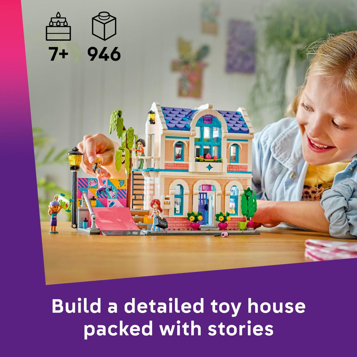 LEGO Friends Liann’s Family House Building Toy for Girls & Boys - Pretend Play Set for Kids, Ages 7+ - W/4 Minidolls, 2 Toy Pet Figures, & Doll House Accessories - Gift Idea for Birthdays - 42687 🍁 All In One Marketplace Canada