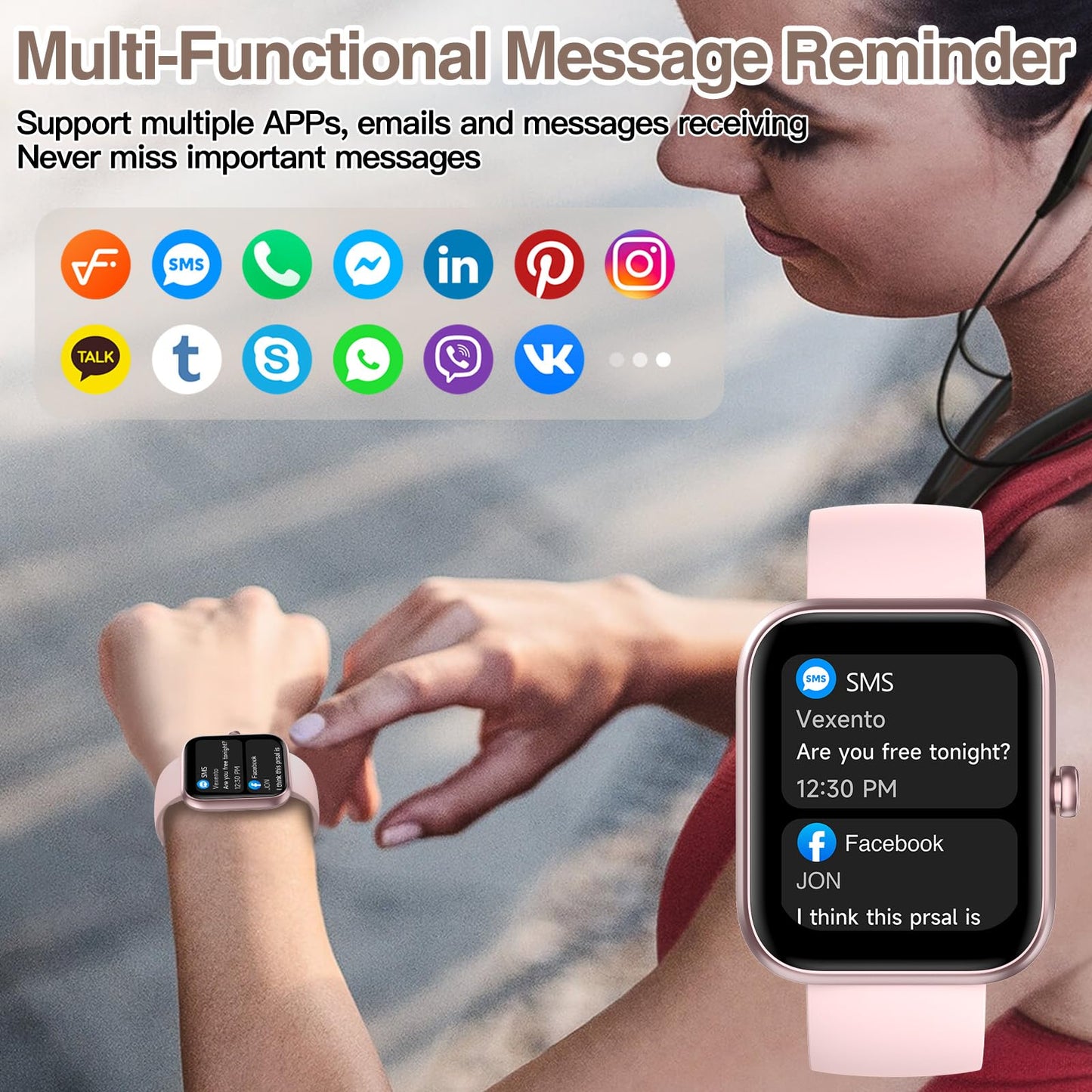 Smart Watch for Men Women with Bluetooth Call,Alexa Built-in Smartwatch,1.83"DIY Dial Fitness Watch with Sleep Heart Rate SpO2 Monitor,100+ Sport Mode,IP68 Waterproof Watch Compatible with Android iOS 🍁 All In One Marketplace Canada