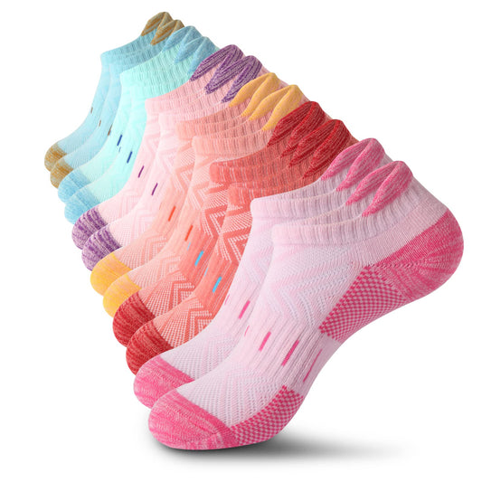 Womens Socks 6 Pairs Running Low Cut Cotton Socks for Women Cushioned Breathable Casual Ladies Ankle Athletic Sport Socks (CA/US, Numeric, 7, 9, Regular, Regular, multicolor) 🍁 All In One Marketplace Canada