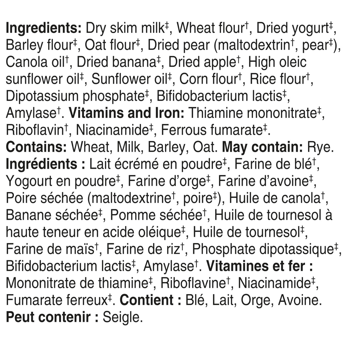 GERBER Cereal Wheat with Yogourt & Apple Pear Banana, Cereal, 8+ Months, 227 g, 6 Pack - Packaging May Vary 🍁 All In One Marketplace Canada