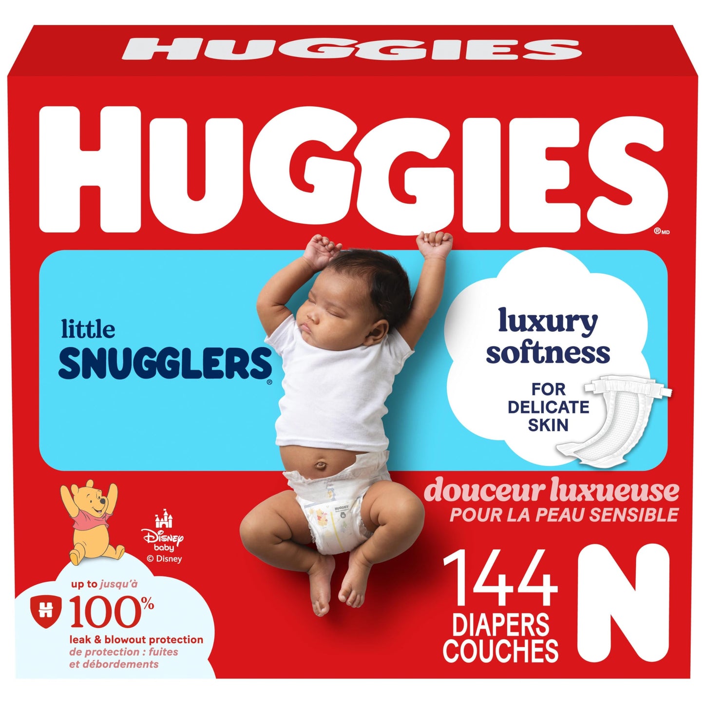 Huggies Newborn Diapers, Little Snugglers Newborn Diapers, Size 0 (up to 10 lbs), 144 Count 🍁 All In One Marketplace Canada