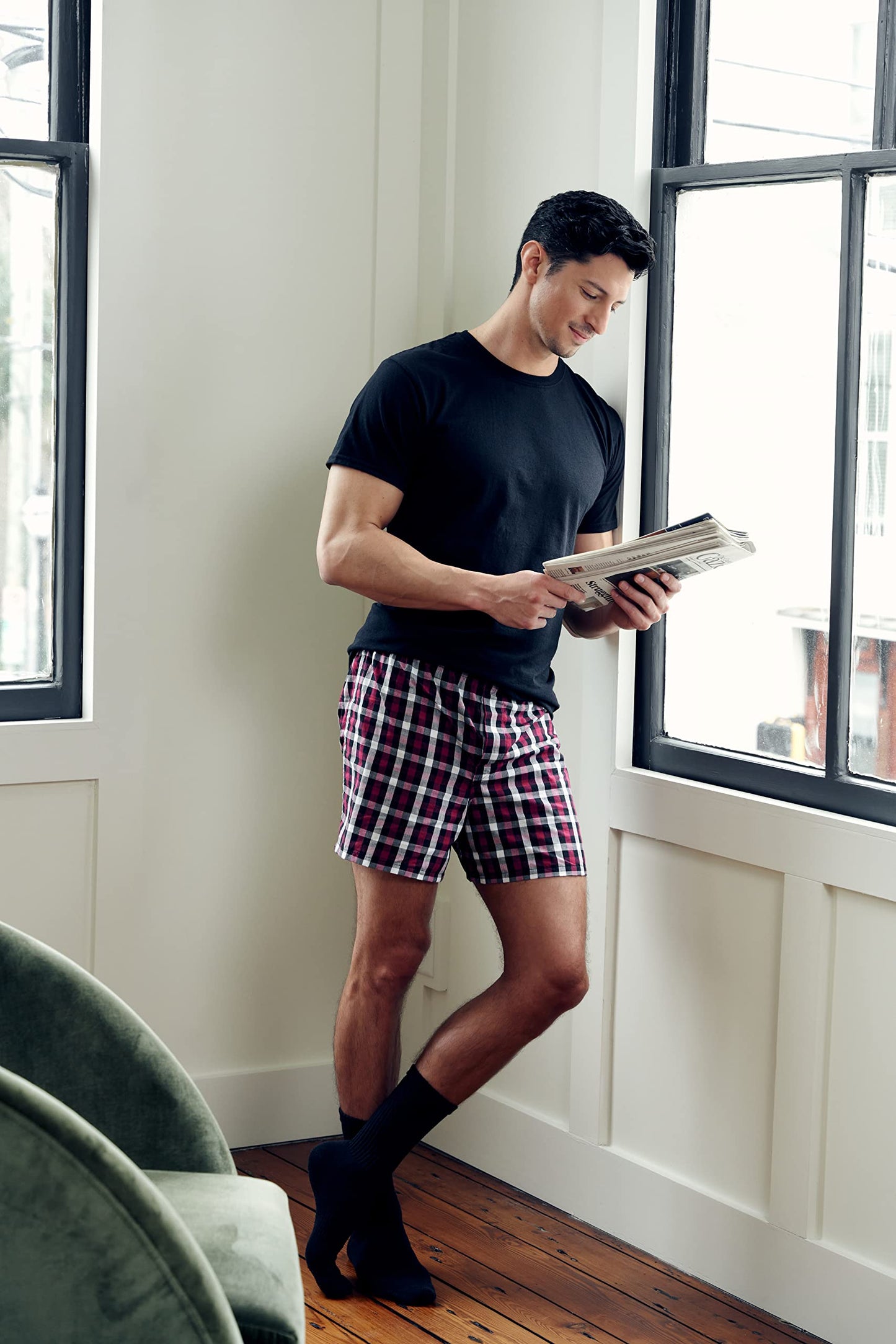 GILDAN Men's Crew T-Shirts Printed, Black (6-Pack), Large 🍁 All In One Marketplace Canada