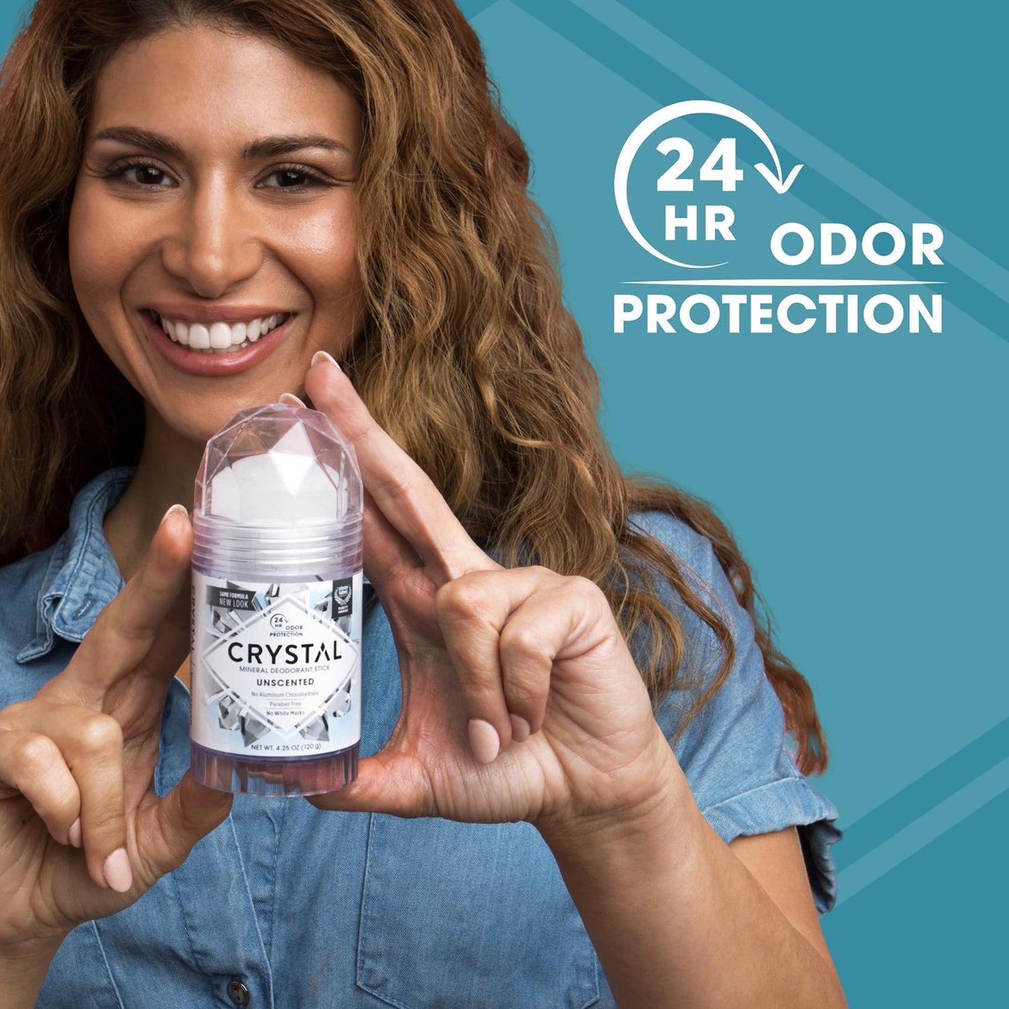 Crystal Mineral Deodorant Stick, 120g – Aluminum-Free, Unscented Natural Deodorant, 24-Hour Odor Protection, No Stains or Residue, Vegan & Cruelty-Free 🍁 All In One Marketplace Canada