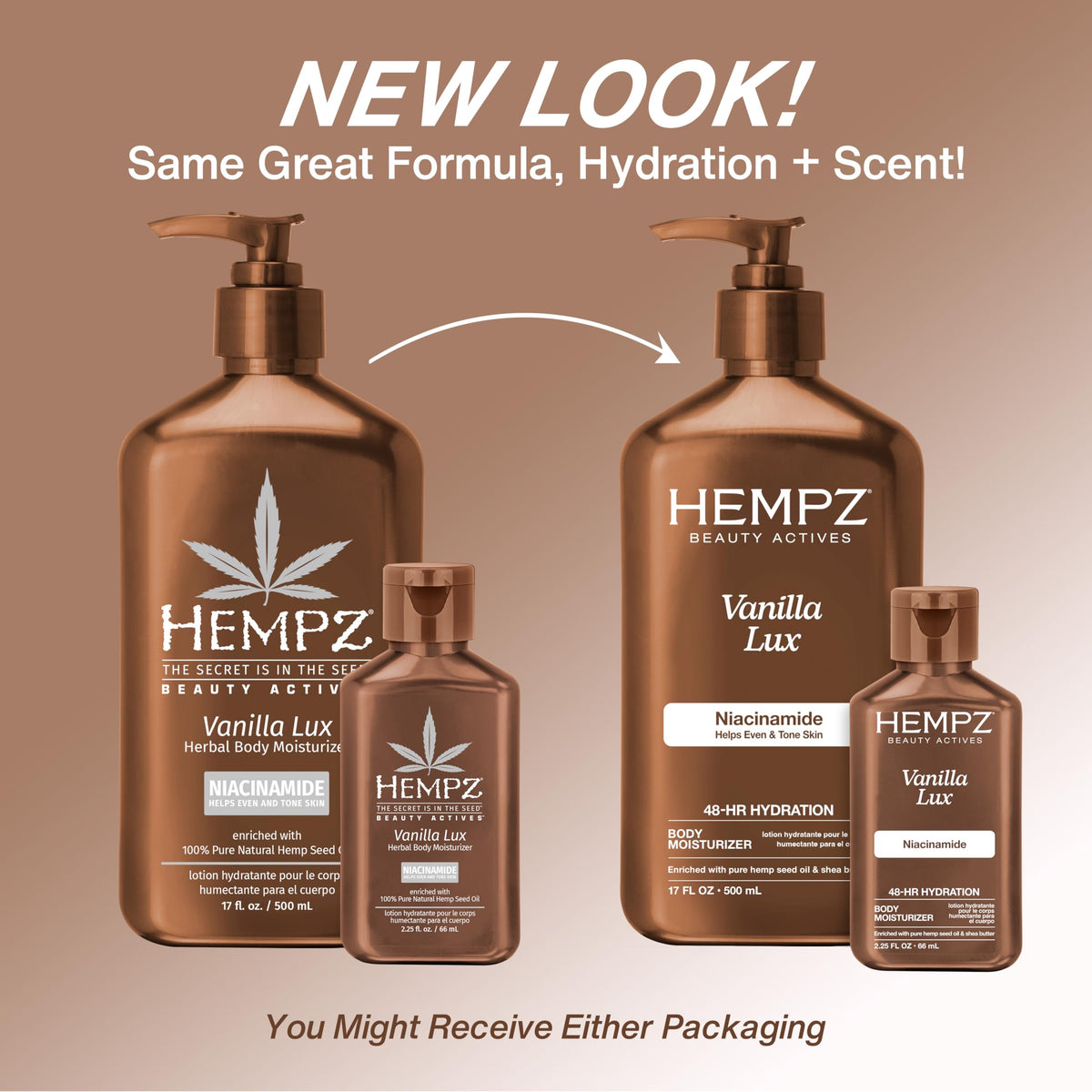 Hempz Vanilla Lux Herbal Body Moisturizer 17 oz. NEW LOOK 🍁 All In One Marketplace Canada