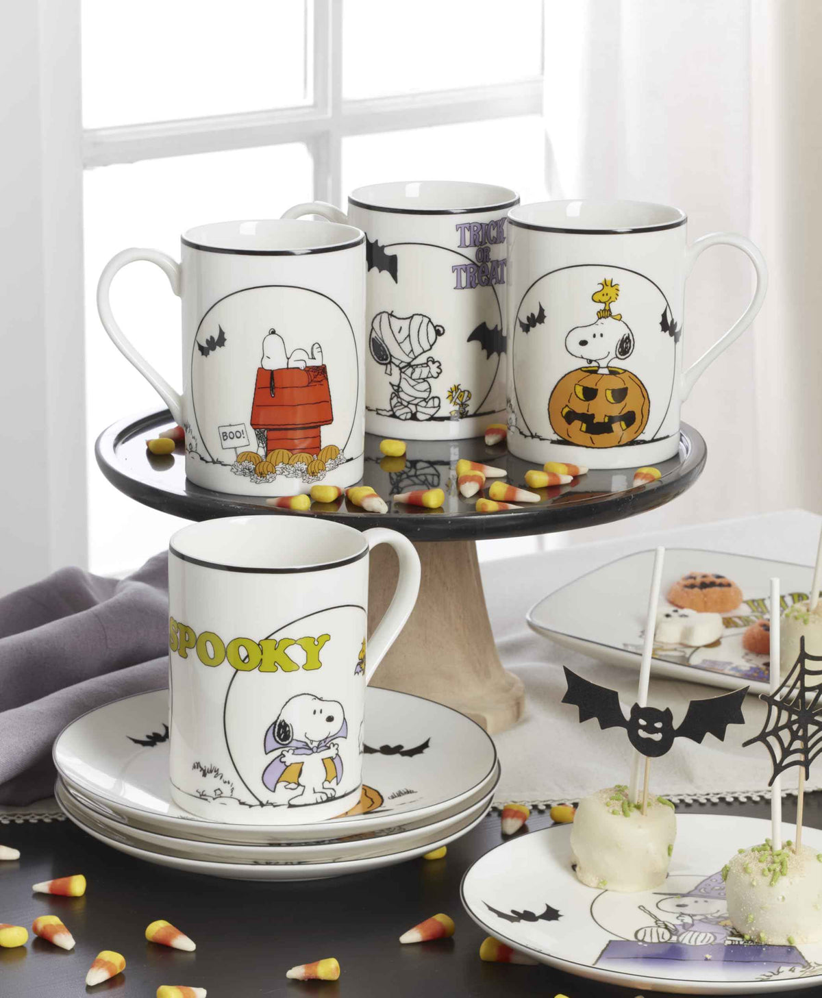 Lenox The Great Pumpkin Halloween Porcelain Mug Set for 4