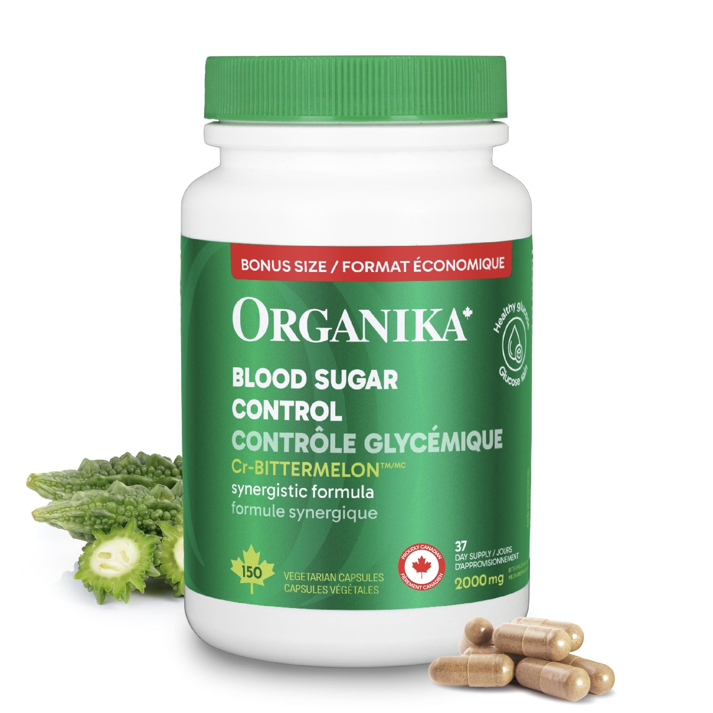 Organika Canadian-Made Blood Sugar Control Bonus Size- Chromium and Bitter Melon, 150 vcaps Blood Sugar Control Bonus Size- Chromium and Bitter Melon, 150 vcaps 🍁 All In One Marketplace Canada