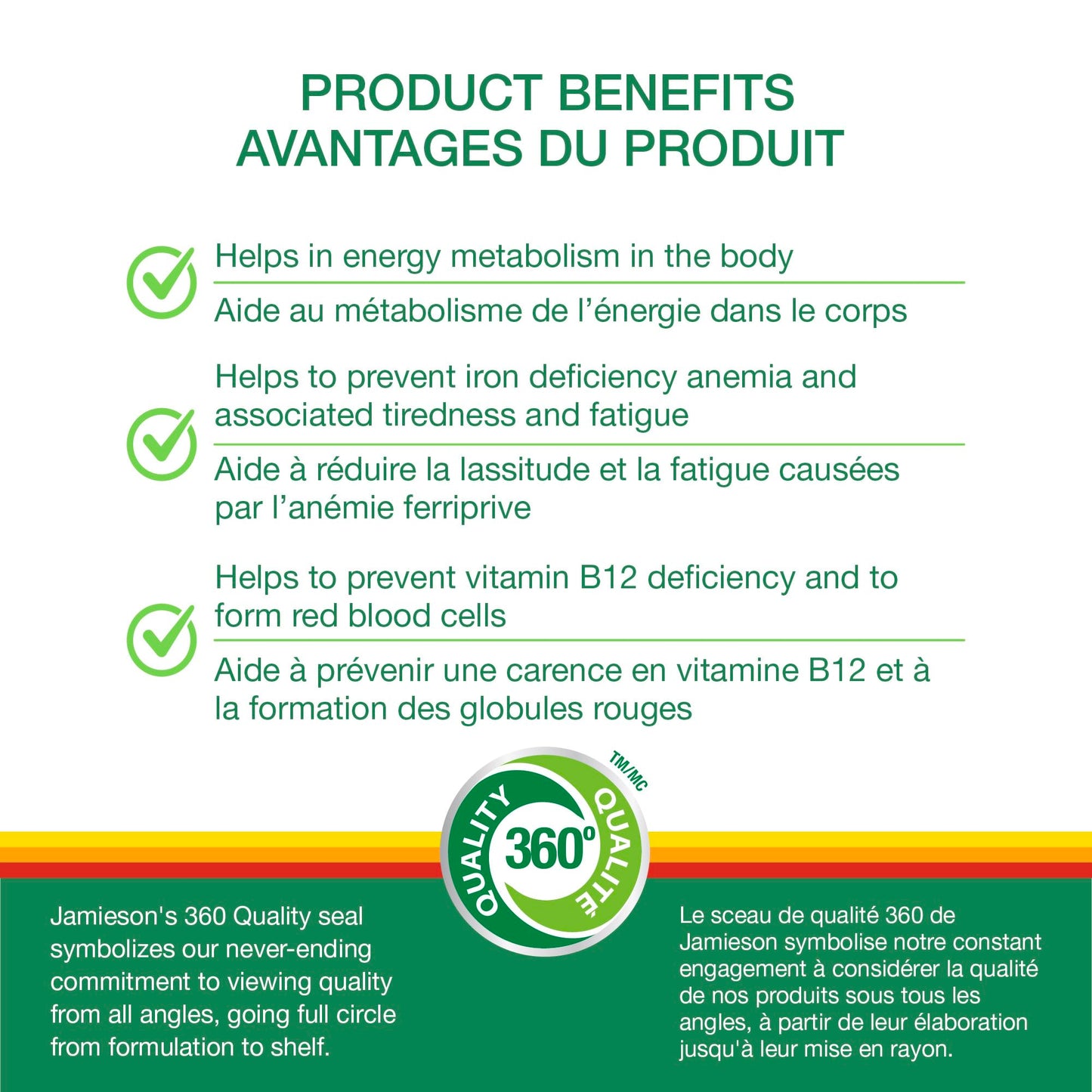 Jamieson Chewable Iron 18 mg Plus Vitamin B12 1,000 mcg Tropical Mango Lime Flavour, Helps Prevent Iron Deficiency, and Supports Natural Energy. Vegetarian, Gluten-Free, No Artificial Colours, Flavours, or Preservatives, 45 Chewable Tablets