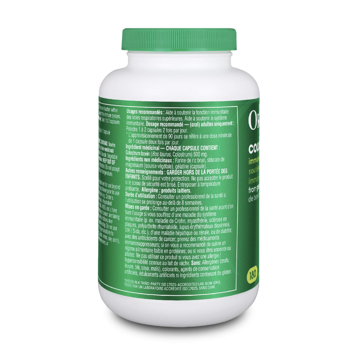 Organika Canadian-Made Colostrum (Bovine)- Immune Support, Grass-Fed- 180caps 🍁 All In One Marketplace Canada