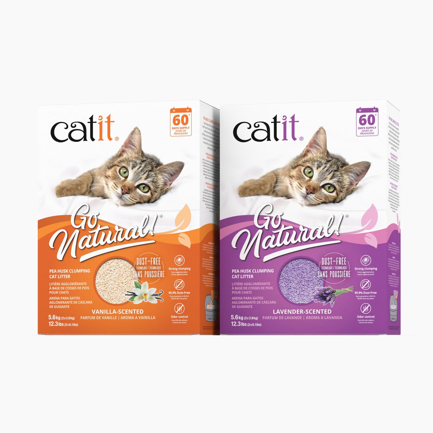 Catit Go Natural Pea Husk Clumping Cat Litter, Tofu, Vanilla 5.6 kg, Dust Free & Lightweight Cat Litter, Easy to Scoop Litiere Pour Chat 🍁 All In One Marketplace Canada