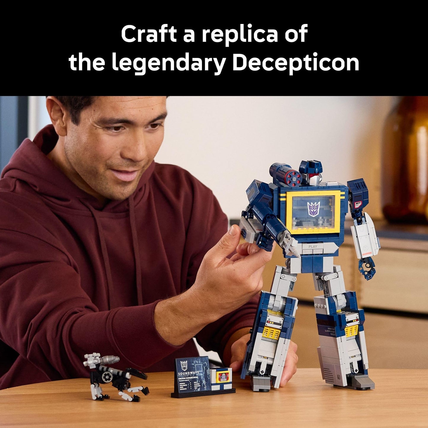 LEGO Icons Transformers: Soundwave - Building Set W/Sound Effects for Adults, 18+ - Model Kit W/Ravage & Laserbeak Figures - DIY Home Decor - Collectible Gift Idea for Sci-FI & Movie Fans - 10358 🍁 All In One Marketplace Canada