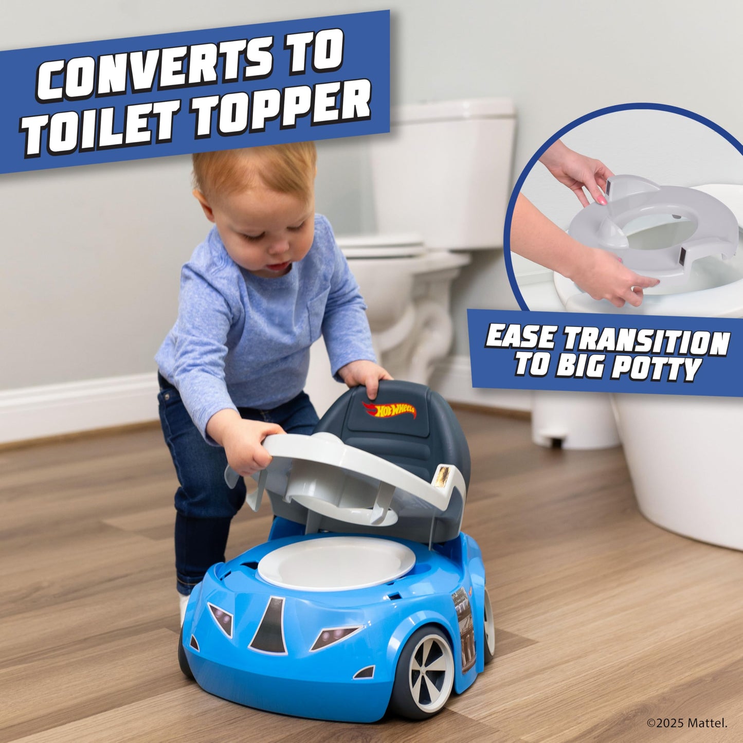 Hot Wheels Blue Race Car Potty Training Toilet, Includes Detachable Toddler Toilet Seat and Kids Potty, Ages 12 Months and Up 🍁 All In One Marketplace Canada