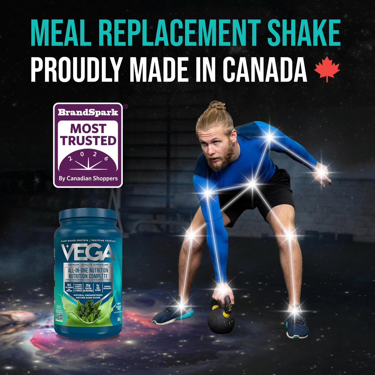 Vega Premium All-in-One Nutrition Protein Powder – 20g Plant-Based Vegan Protein, Vitamins & Probiotics, Natural Unsweetened, 860g (22 Servings) 🍁 All In One Marketplace Canada