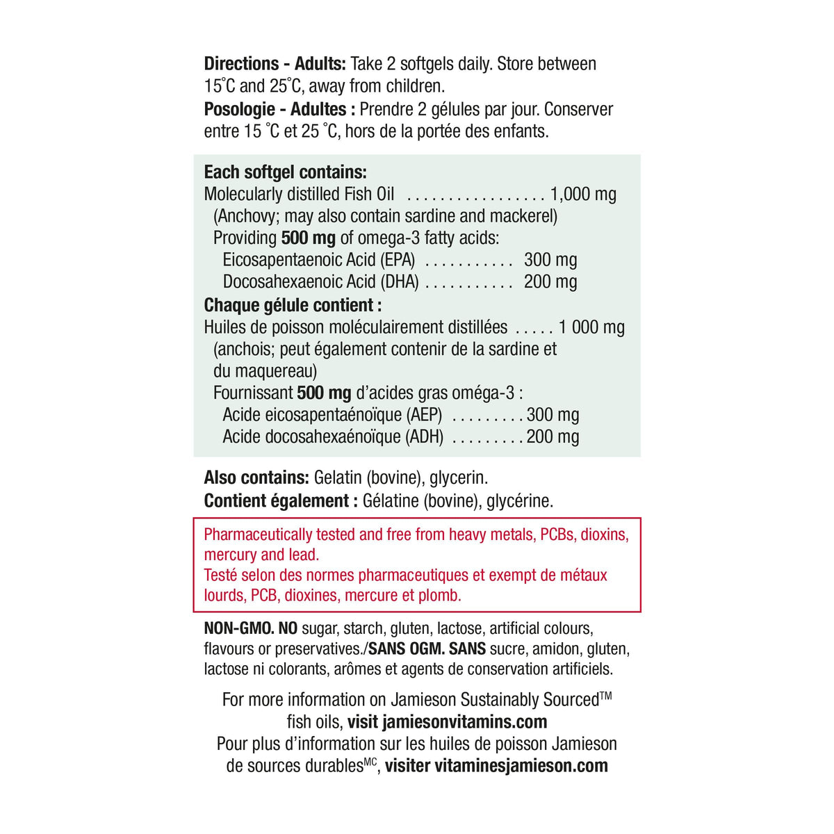 Jamieson Omega-3 Select 1,000 mg, Improves Heart Health, Supports Brain Health, and Reduces Inflammation. With 300 mg EPA and 200 mg DHA, Non-GMO, Gluten-Free, 200 Softgels 🍁 All In One Marketplace Canada