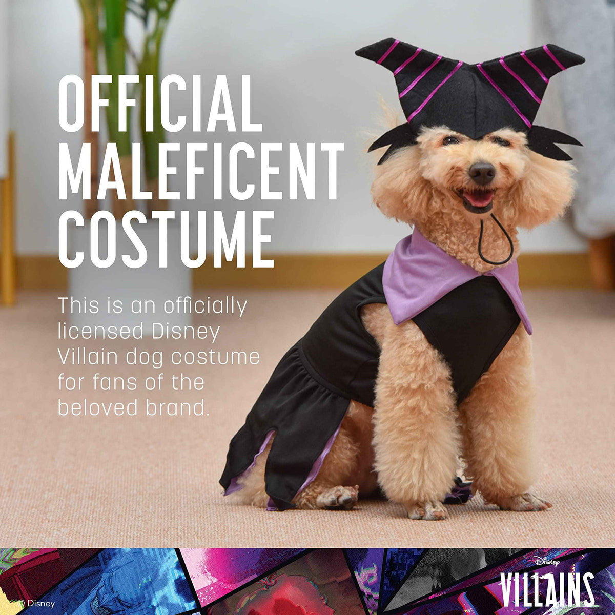 Disney for Pets Halloween Disney Villains Maleficent Costume - X-Large -| Disney Villains Halloween Costumes for Dogs, Officially Licensed Disney Dog Halloween Costume, Purple (FF22963)