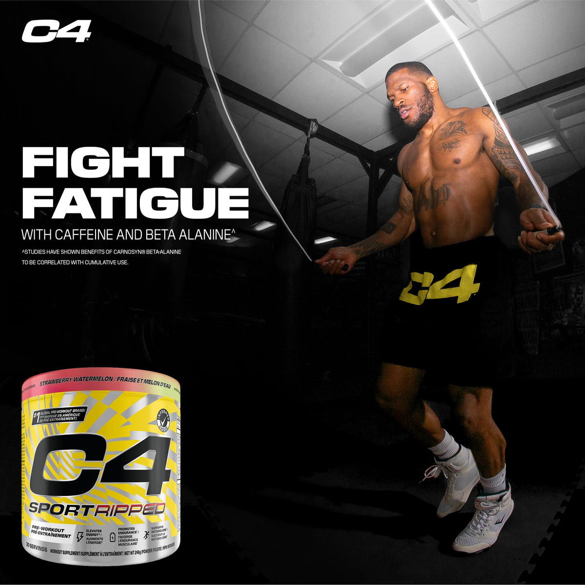 Cellucor C4 Ripped Thermogenic Pre Workout Powder - Informed-Choice Certified Preworkout Energy & Fat Metabolism - Strawberry Watermelon, 30 Servings 🍁 All In One Marketplace Canada