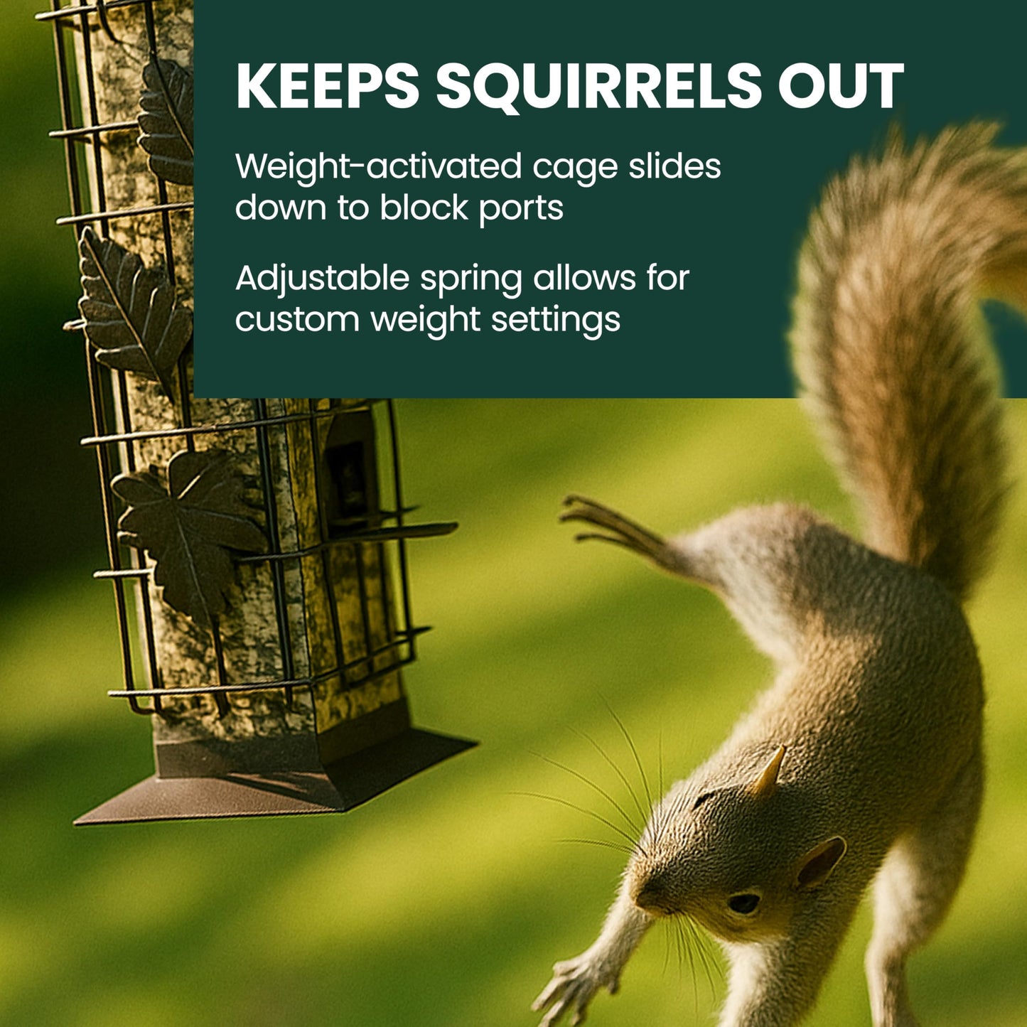 Perky-Pet 336-1SR Squirrel-Be-Gone Bird Feeder, 2LB Squirrel Proof Outdoor Wild Bird Feeder with Weight-Activated Perches 🍁 All In One Marketplace Canada