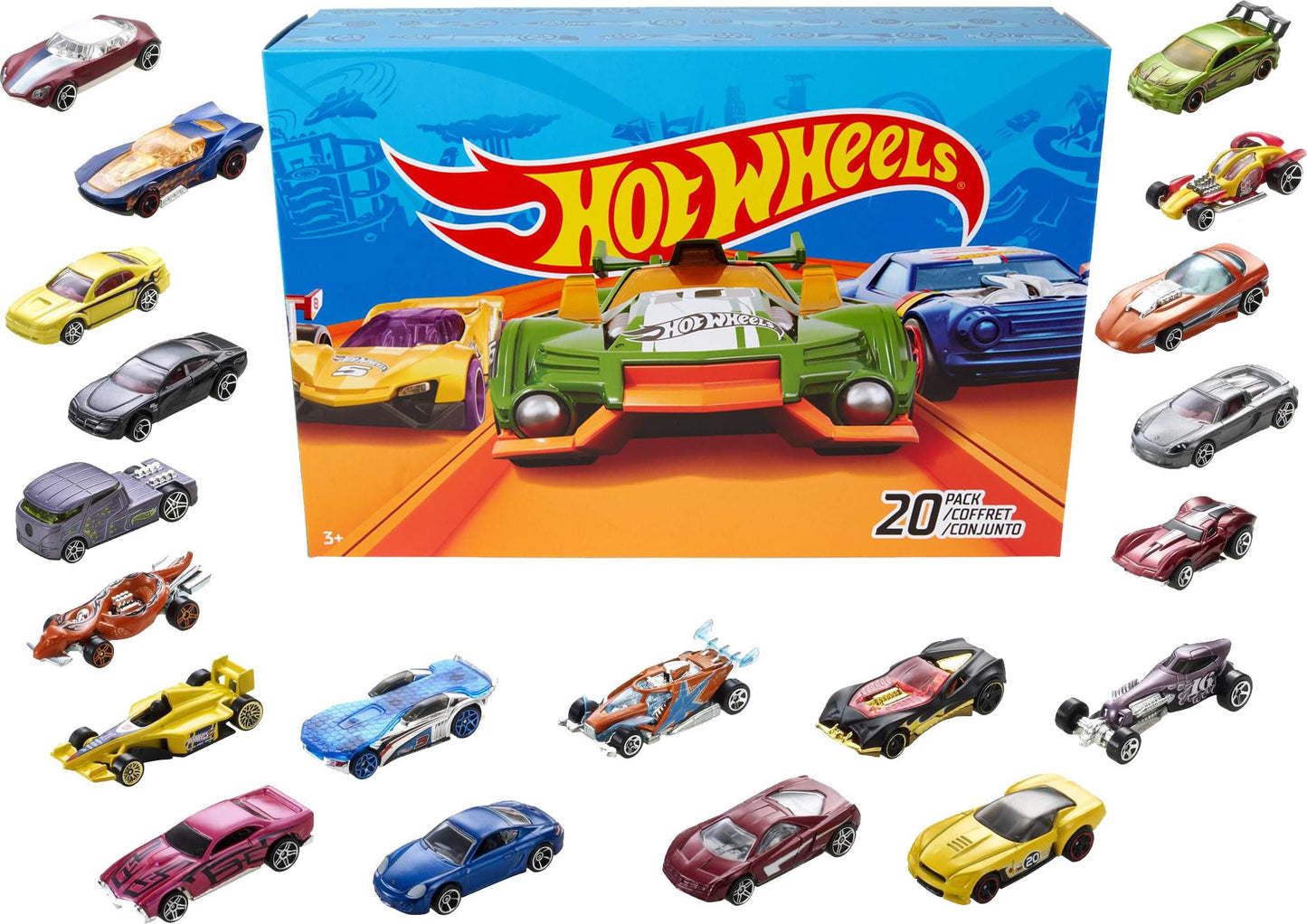 Hot Wheels Toy Cars & Trucks 20-Pack, Set of 20 1:64 Scale Vehicles for Play or Display, Instant Collection (Styles May Vary) 🍁 All In One Marketplace Canada