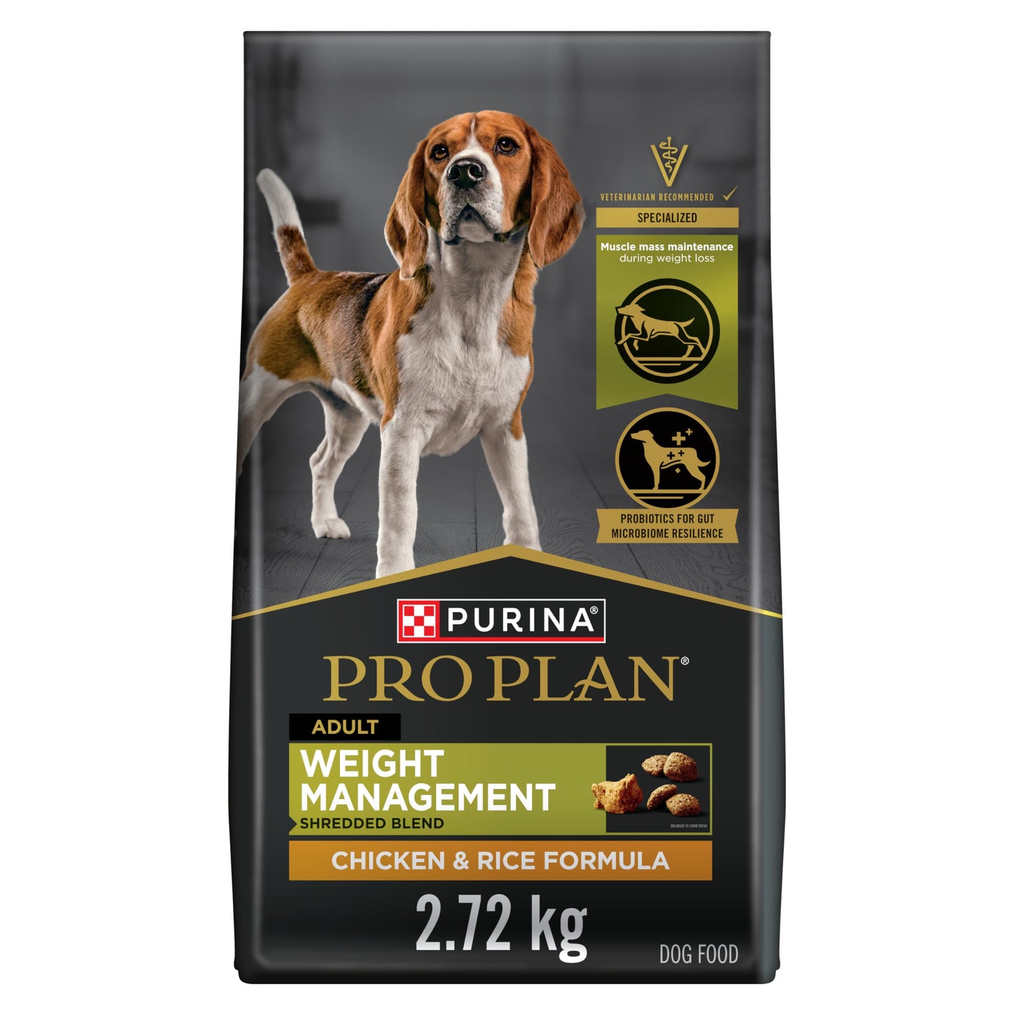 Purina Pro Plan Weight Management Dry Dog Food, Shredded Blend Chicken - 2.72 kg Bag 🍁 All In One Marketplace Canada