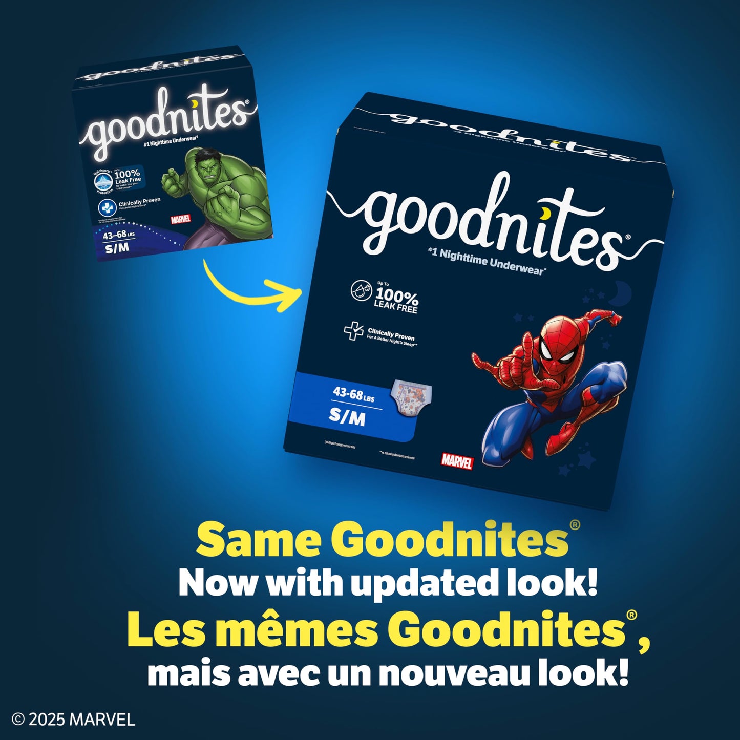 Boys Bedwetting Disposable Night Time Underwear, Overnight Training Pants, Goodnites, S/M, 44 Ct 🍁 All In One Marketplace Canada