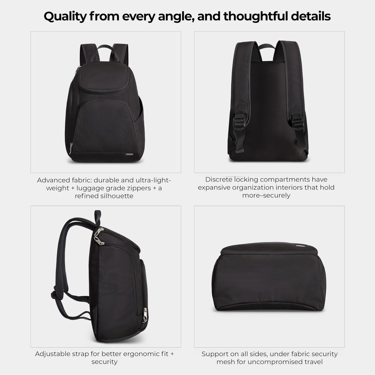 Travelon Backpack,Black,One Size 🍁 All In One Marketplace Canada