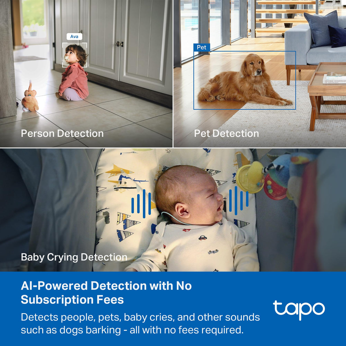 Tapo 4K 8MP Pan/Tilt Indoor Security Camera for Baby Monitor, No Monthly Fee, Pet Camera w/Motion Detect and Track, SD/Cloud Storage, Works w/Alexa, Google, and Samsung (Tapo C260) 🍁 All In One Marketplace Canada