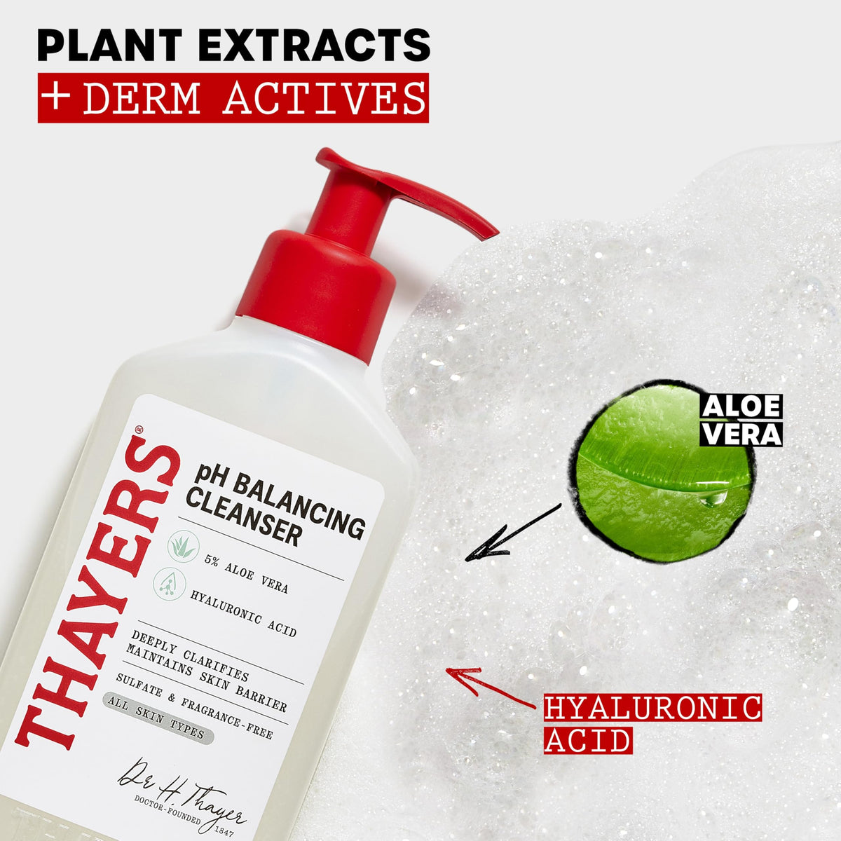 THAYERS pH Balancing Daily Cleanser, Face Wash with Aloe Vera, Gentle and Hydrating Skin Care for Dry, Oily, or Acne Prone Skin, 237ml 🍁 All In One Marketplace Canada