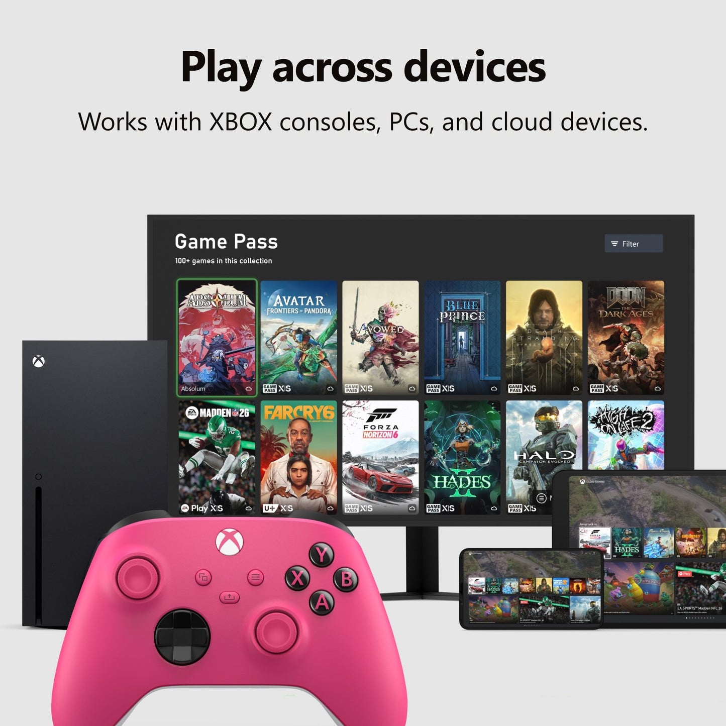 XBOX Core Wireless Gaming Controller – Deep Pink – Series X|S, One, Windows PC, Android, and iOS 🍁 All In One Marketplace Canada