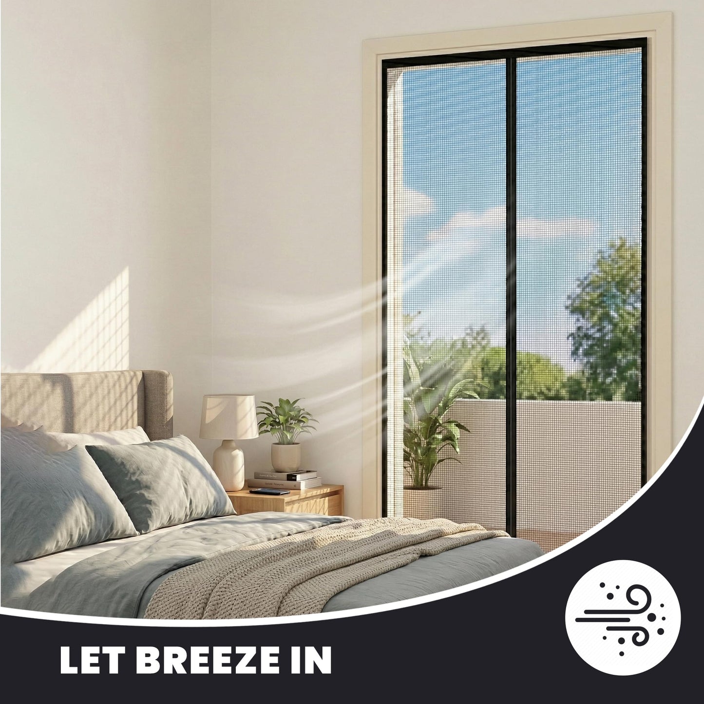 Magnetic Screen Door, Heavy Duty Fiberglass Moustiquaire Magnétique, Screen Mesh with Automatic Block Closure, Walk Through Easily for Kids Pets,Fits Door Size up to 36-38" W x 80" H 🍁 All In One Marketplace Canada