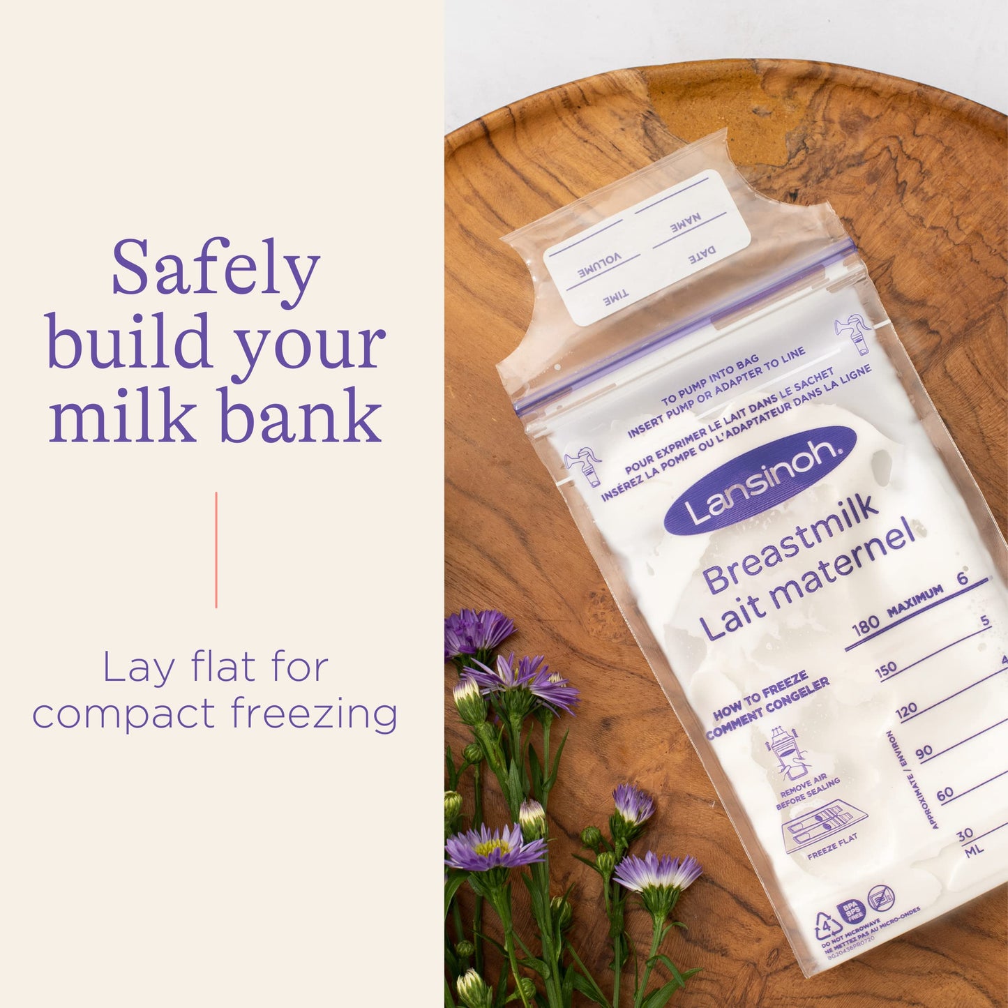 Lansinoh Breastmilk Storage Bags, 100 Count, Baby Essentials, Fast Freeze & Thaw Breast Milk Bags for Baby Bottle Feeding, Superior Strength & Stretch, 6 Ounce 🍁 All In One Marketplace Canada