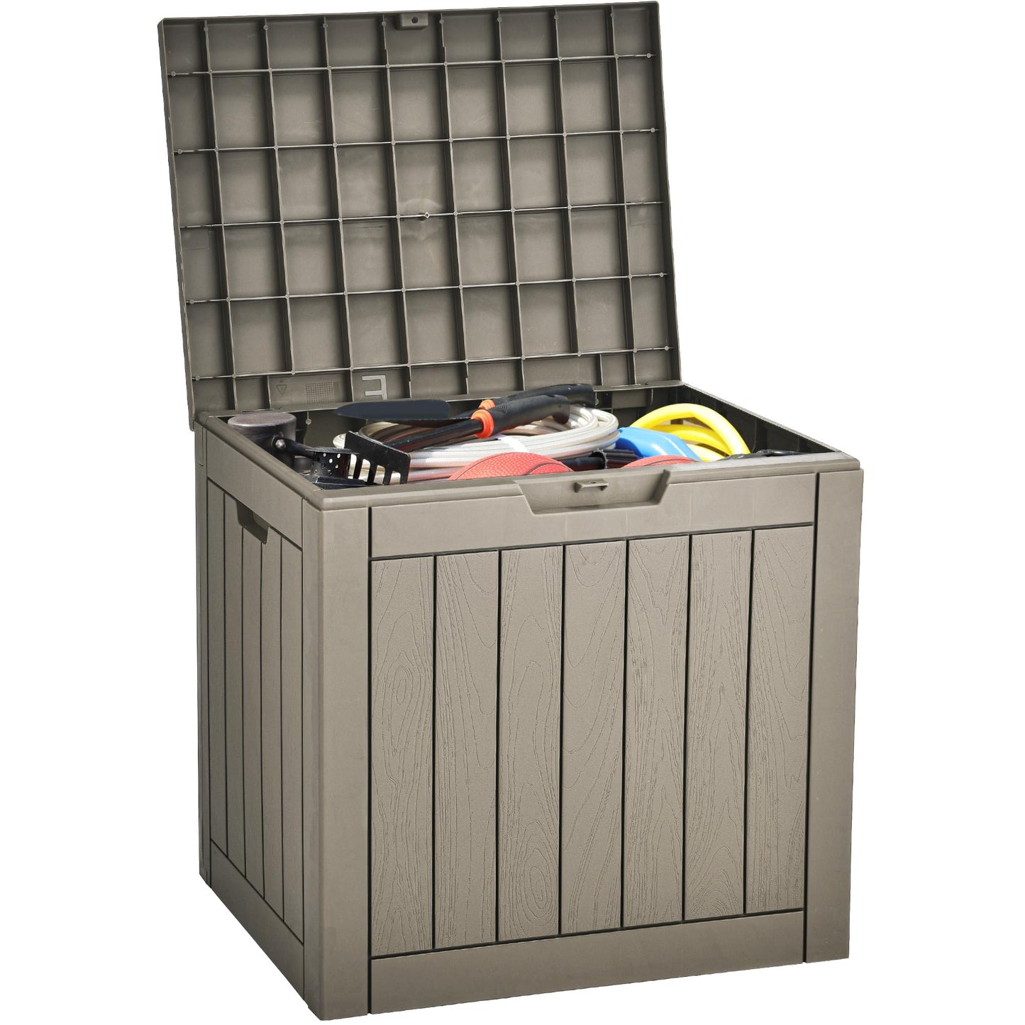 YITAHOME 31 Gallon Outdoor Storage Deck Box, Waterproof Resin Package Delivery and Storage Box with Lockable Lid for Patio Furniture Cushions, Pool Accessories, Garden Tools, Taupe 🍁 All In One Marketplace Canada