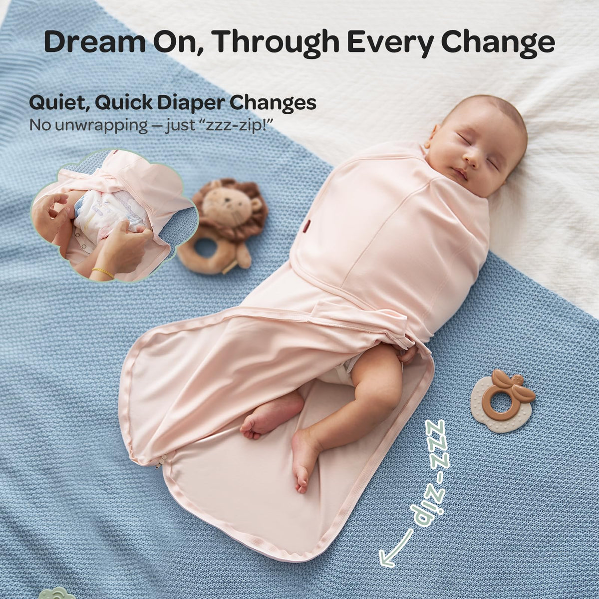 Momcozy Baby Swaddle, Quiet Fastener Swaddle Suitable for Infant 0-3 Months, New-Parent-Friendly Sleep Sack, Reduce Startle Reflex, Newborn Boys Girls Registry Essentials, 2-Pack, Bloom 🍁 All In One Marketplace Canada