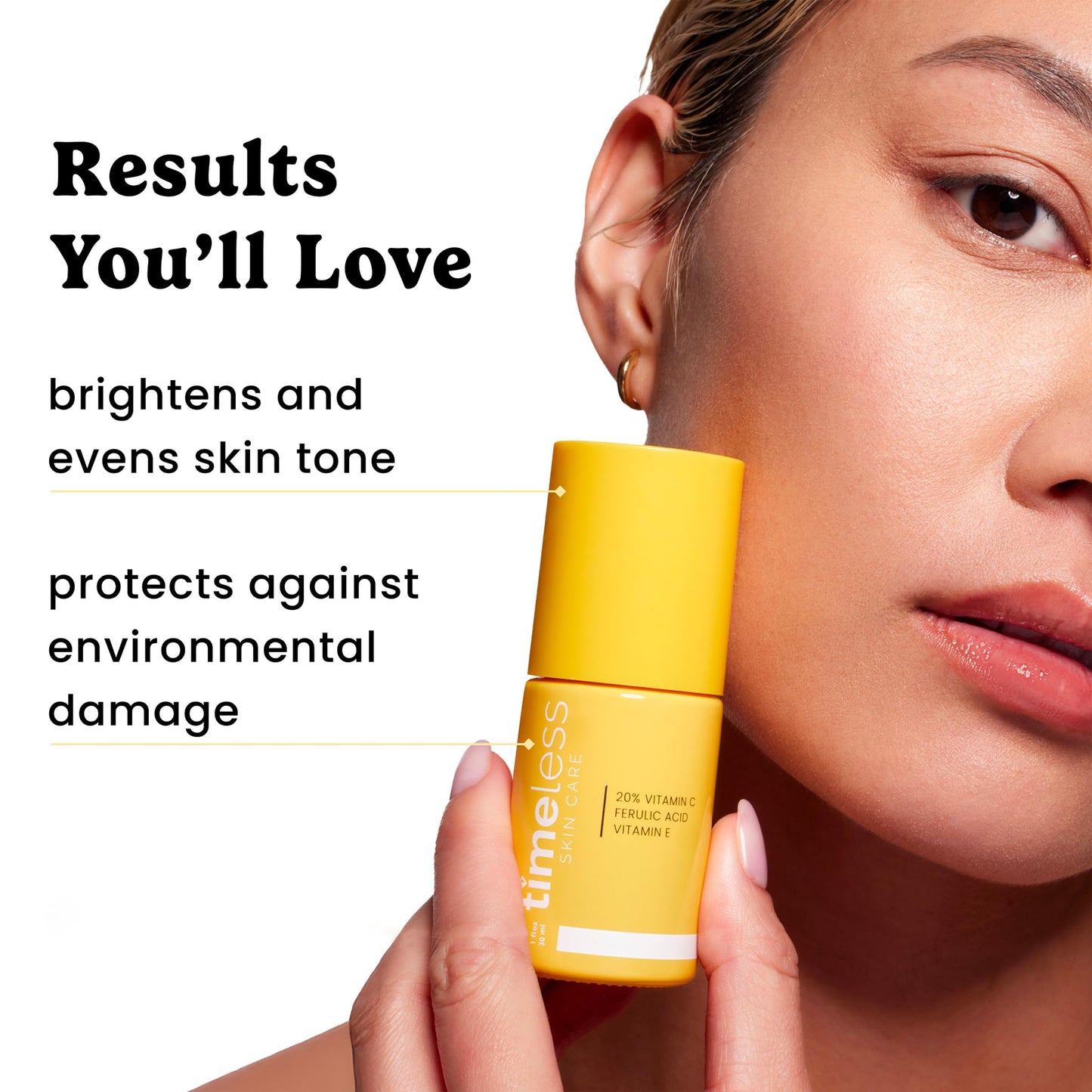 Timeless Skin Care Vitamin CSerum with Vitamin E & Ferulic Acid - 20% Vitamin C Brightening Serum - FaceSerum for Oily & Dry Skin - Fragrance-Free Serum for Skin Care - 1.7 oz 🍁 All In One Marketplace Canada