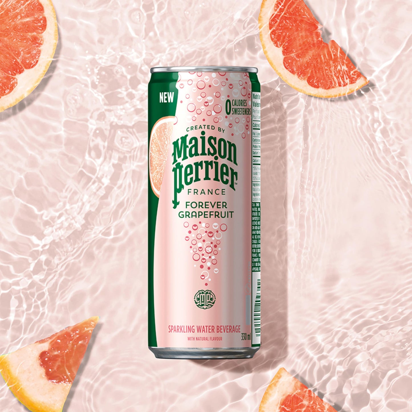Maison Perrier Forever Grapefruit, Sparkling Water Beverage, 24 x 330ml 🍁 All In One Marketplace Canada
