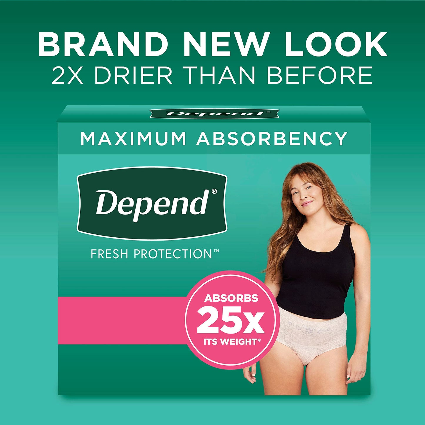 Depend Fresh Protection Adult Incontinence Underwear for Women (Formerly Depend Fit-Flex), Disposable, Maximum, Extra-Large, Blush, 36 Count 🍁 All In One Marketplace Canada